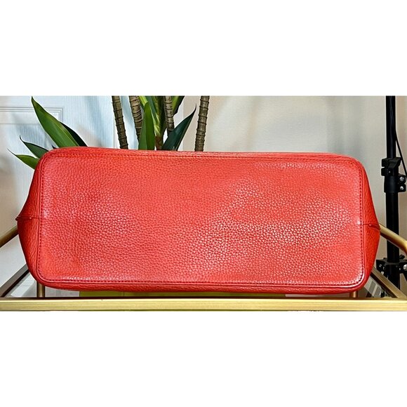 Authentic Tory Burch Orangish Red Robinson Shoulder Bag - Picture 6 of 11